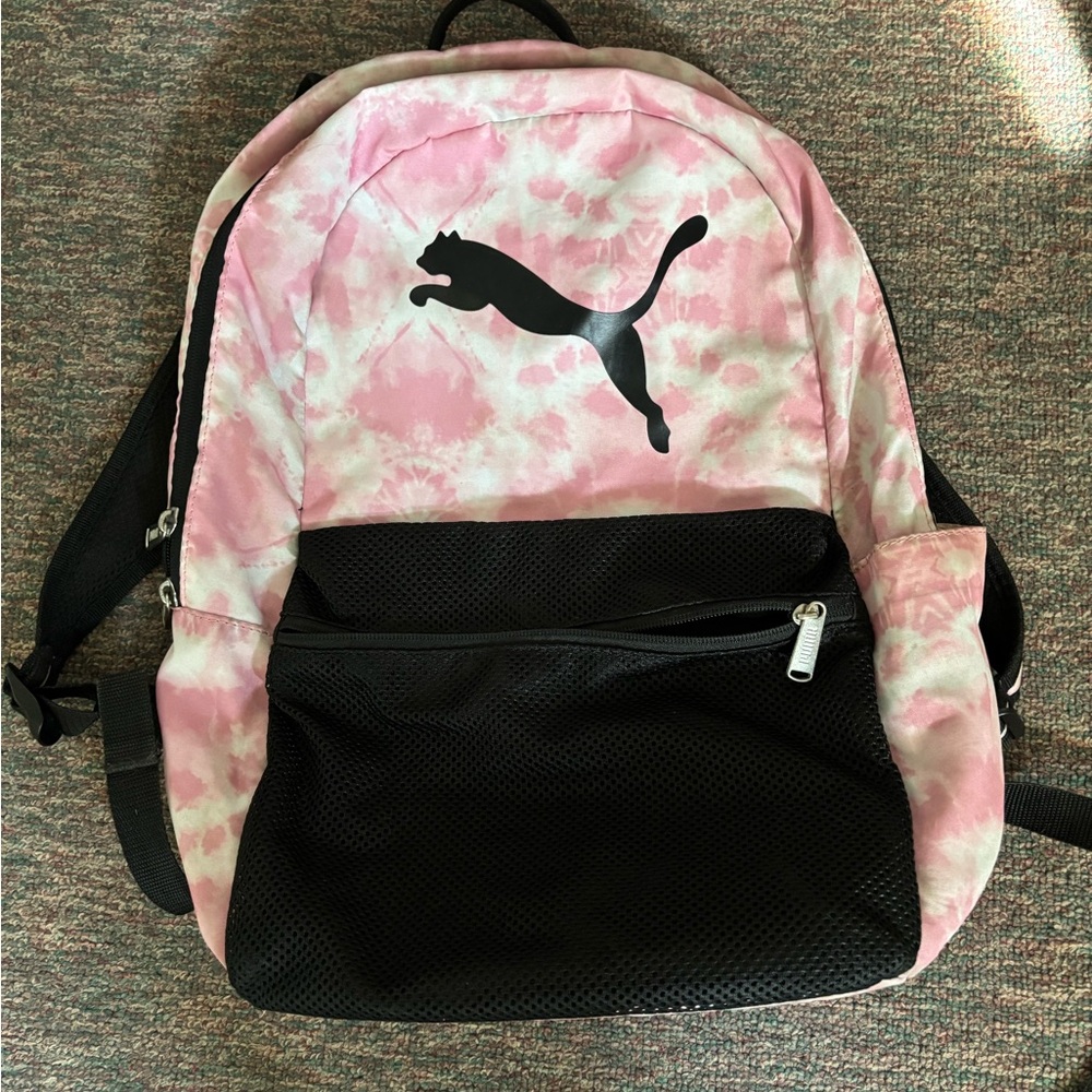 Puma Tie-Dye Pink and Black Backpack